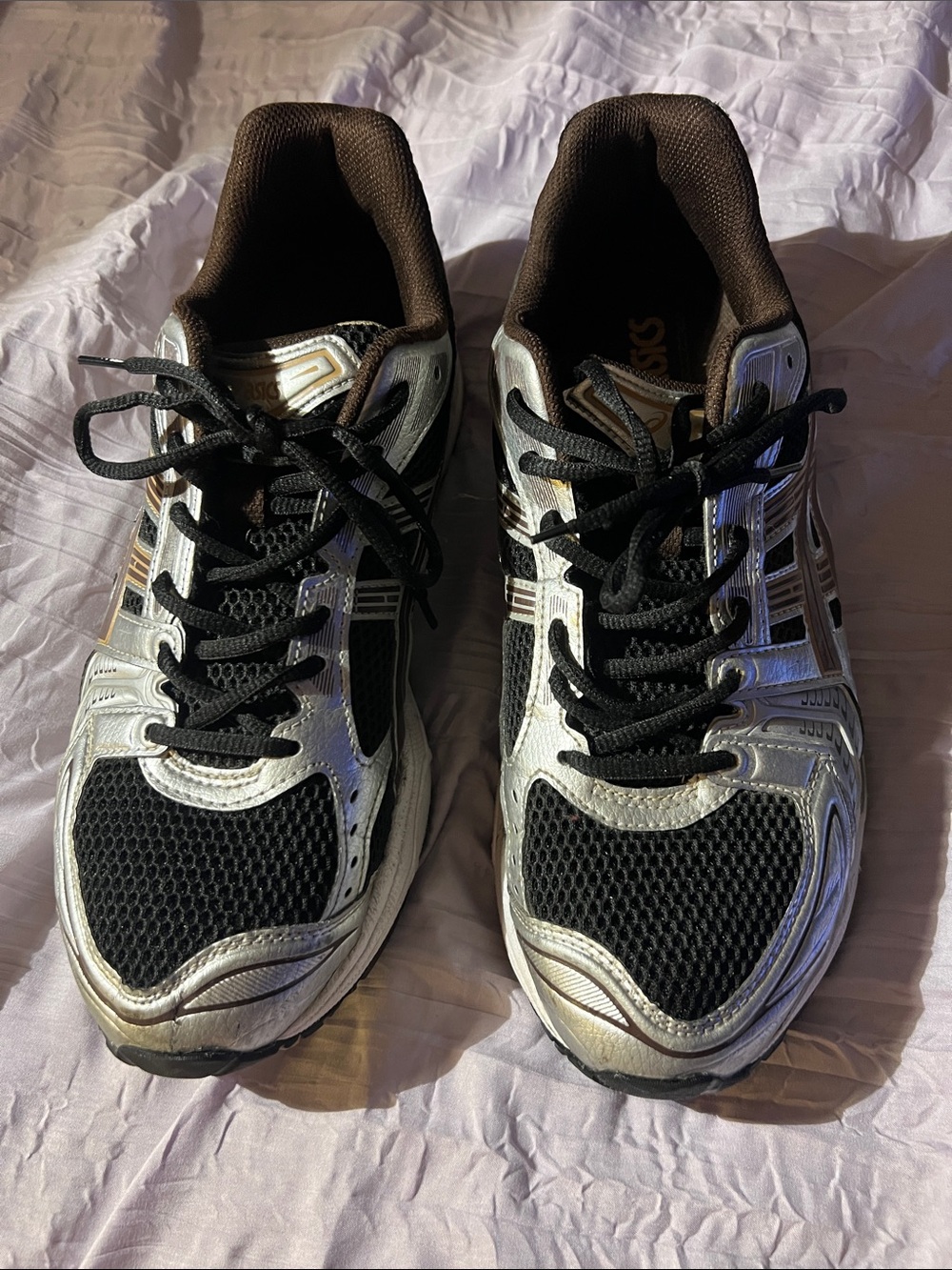 ASICS Black and Silver Men’s Athletic Running Shoes
